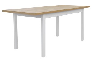 Stół rozkładany z 6 krzesłami X010 Biały/Dąb Grandson