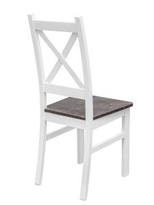 Stół z 4 krzesłami Z052 Biały/Beton