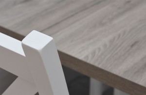 Stół z 4 krzesłami Z054 Biały/San remo