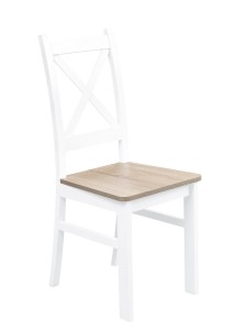 Stół z 4 krzesłami Z059 Biały/Dąb Sonoma