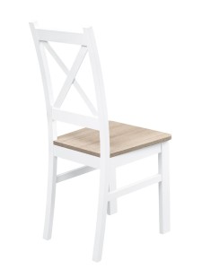 Stół z 4 krzesłami Z059 Biały/Dąb Sonoma