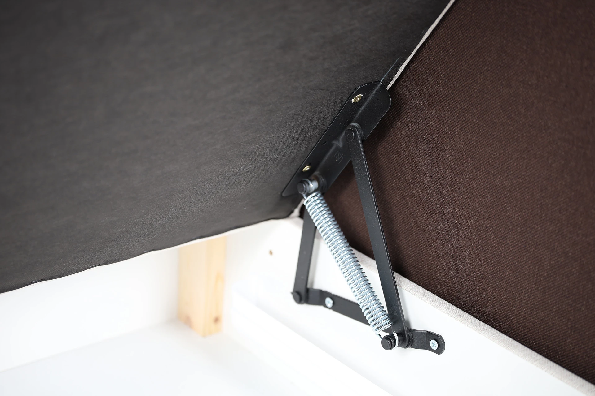 Tapczan łóżko jednoosobowe z pojemnikiem Hirek Eko 80x180 Grafitowe/Szare