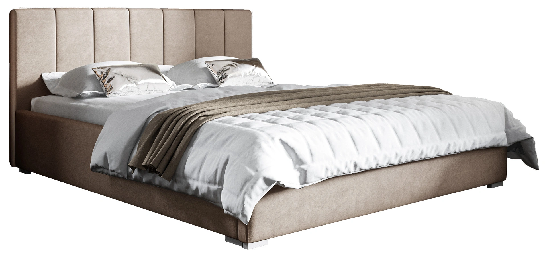 Łóżko tapicerowane 120x200 Ledo Beżowe