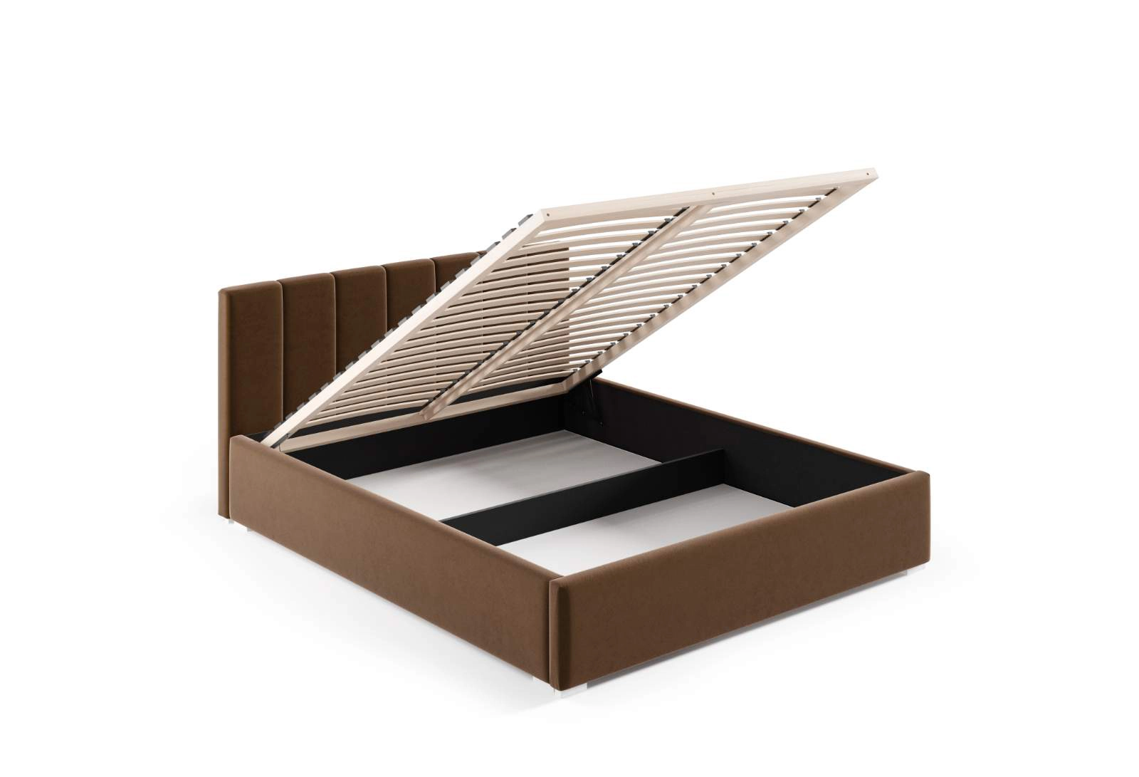 Łóżko tapicerowane 180x200 z materacem Ledo Szare