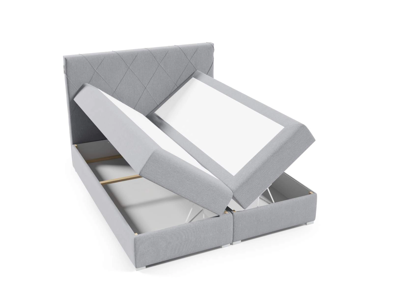 Łóżko kontynentalne 160x200 z pojemnikiem Marcos Różowe