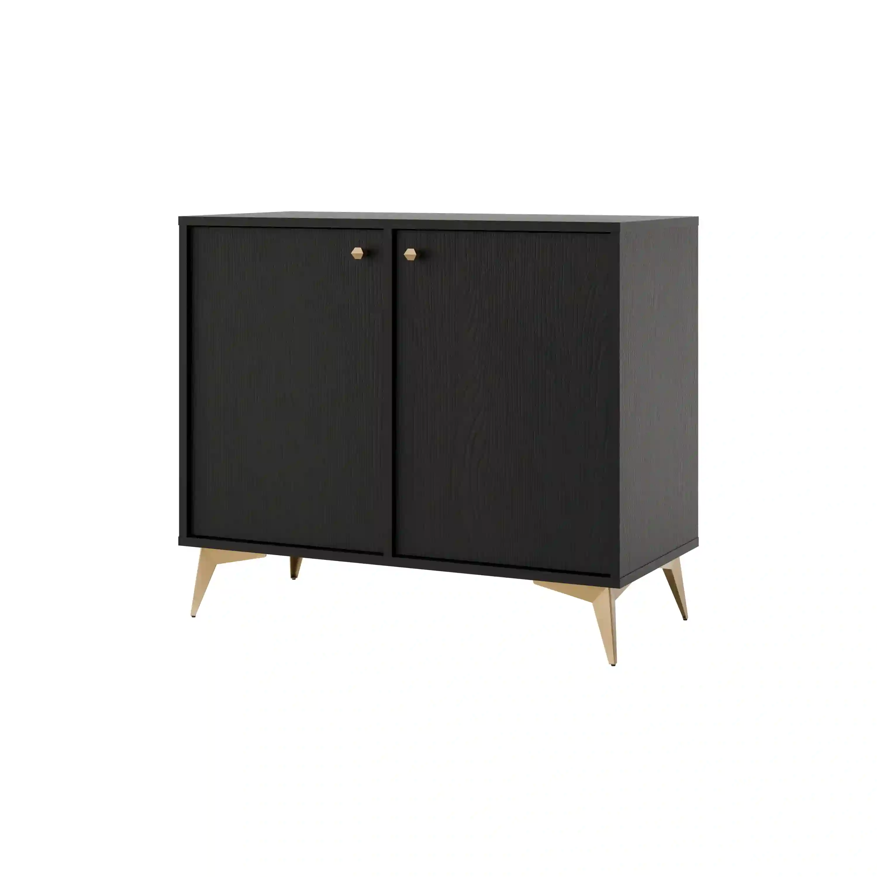 Komoda dwudrzwiowa do salonu Sakai 2F T812 Czarny