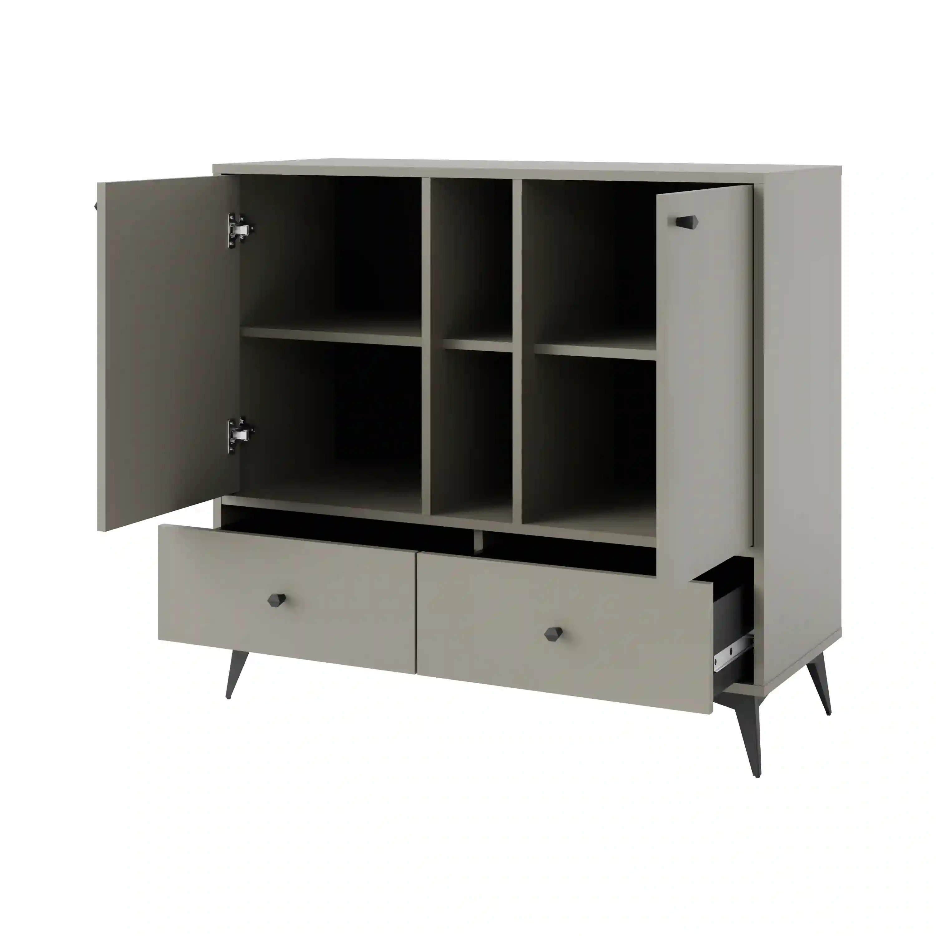 Komoda z szufladami do salonu Sakai 2F 2S T825 Eukaliptus