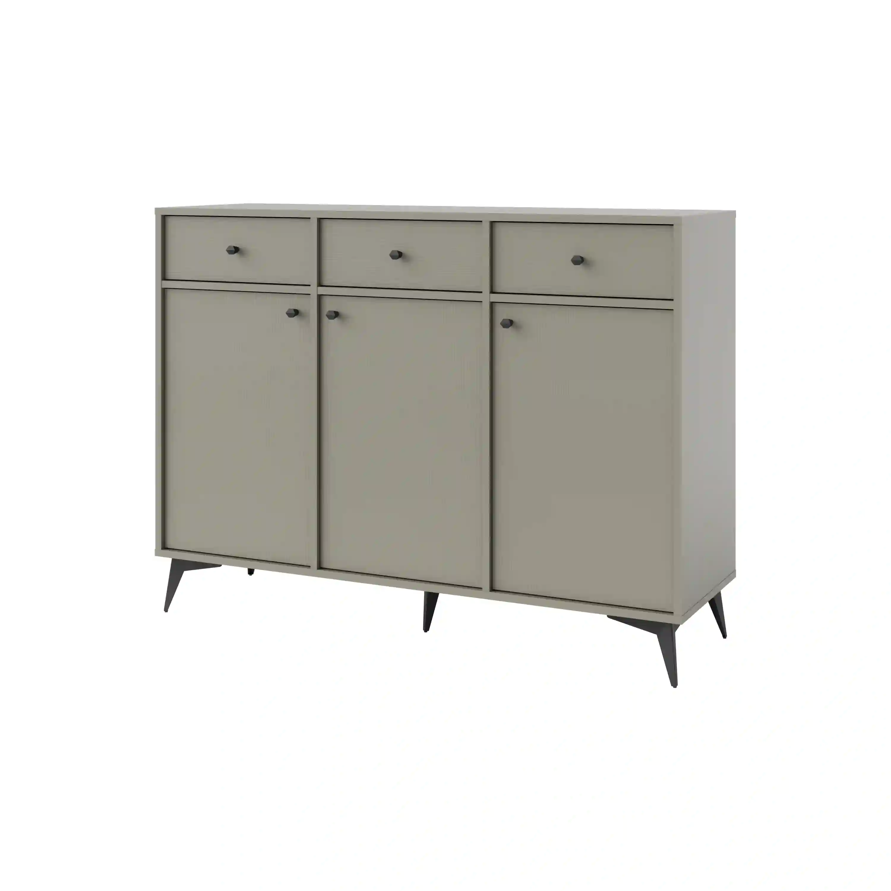 Komoda z szufladami do salonu Sakai 3F 3S T827 Eukaliptus