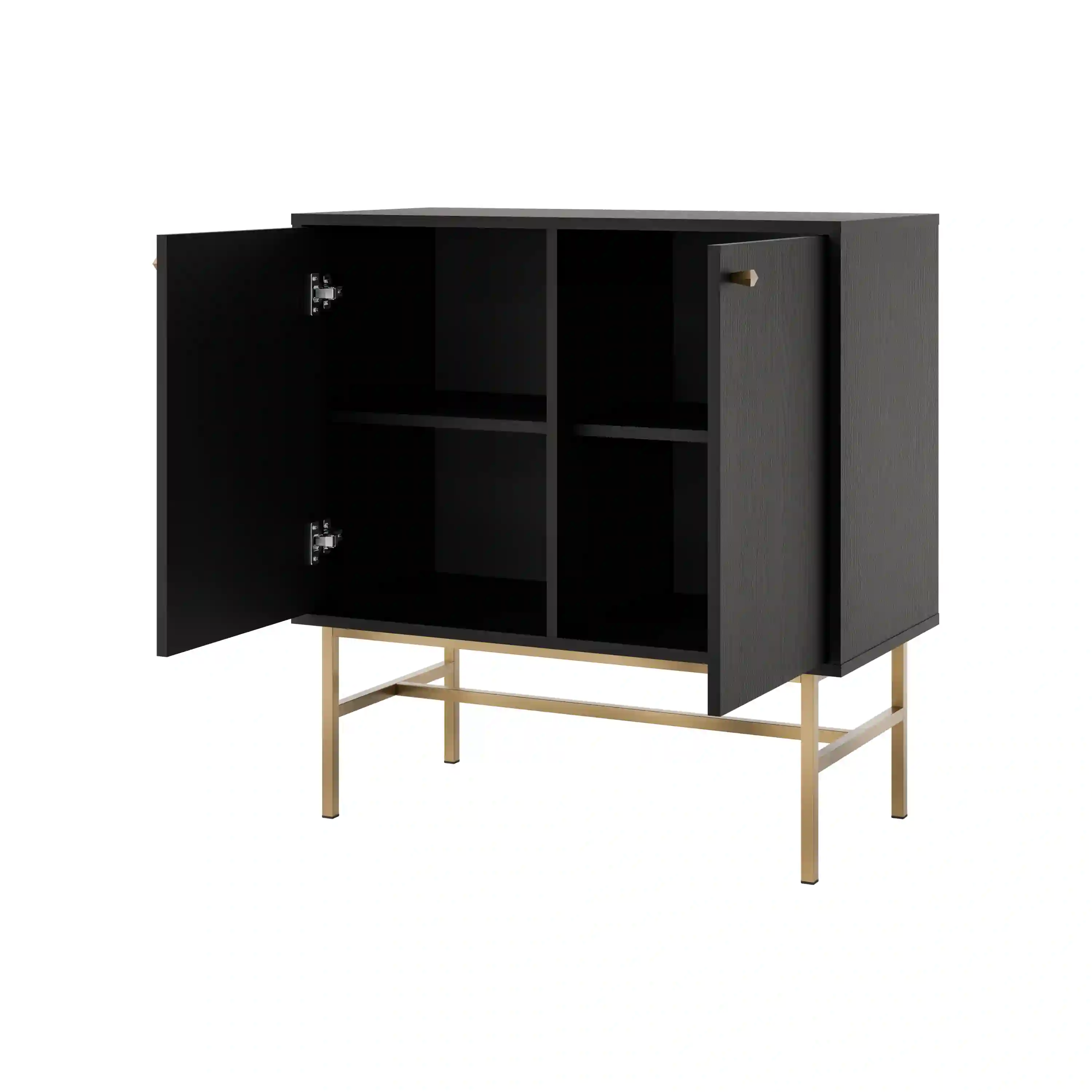 Komoda dwudrzwiowa do salonu Sakai 2F T812 Czarny