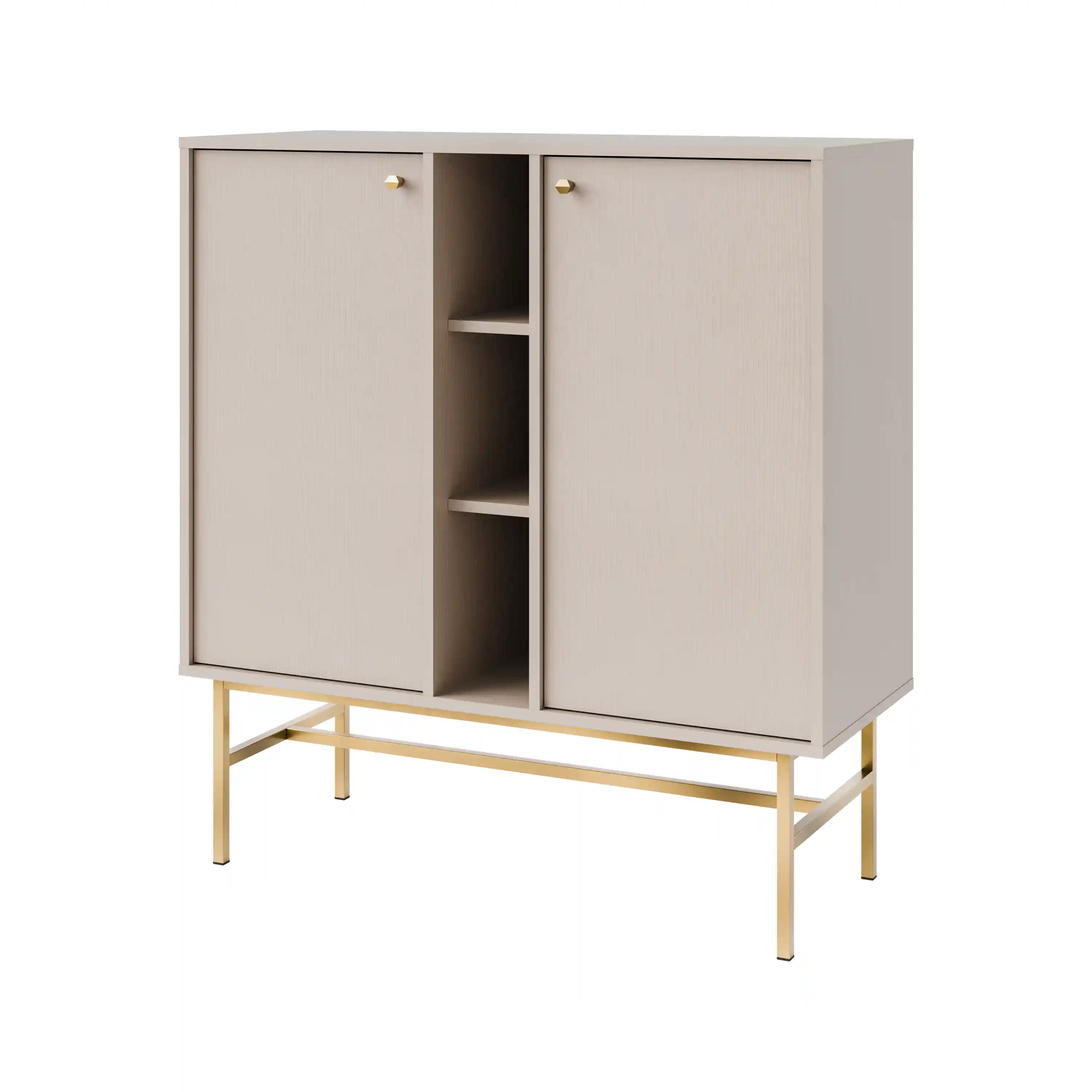 Komoda dwudrzwiowa do salonu Sakai 2F T822 Beżowy
