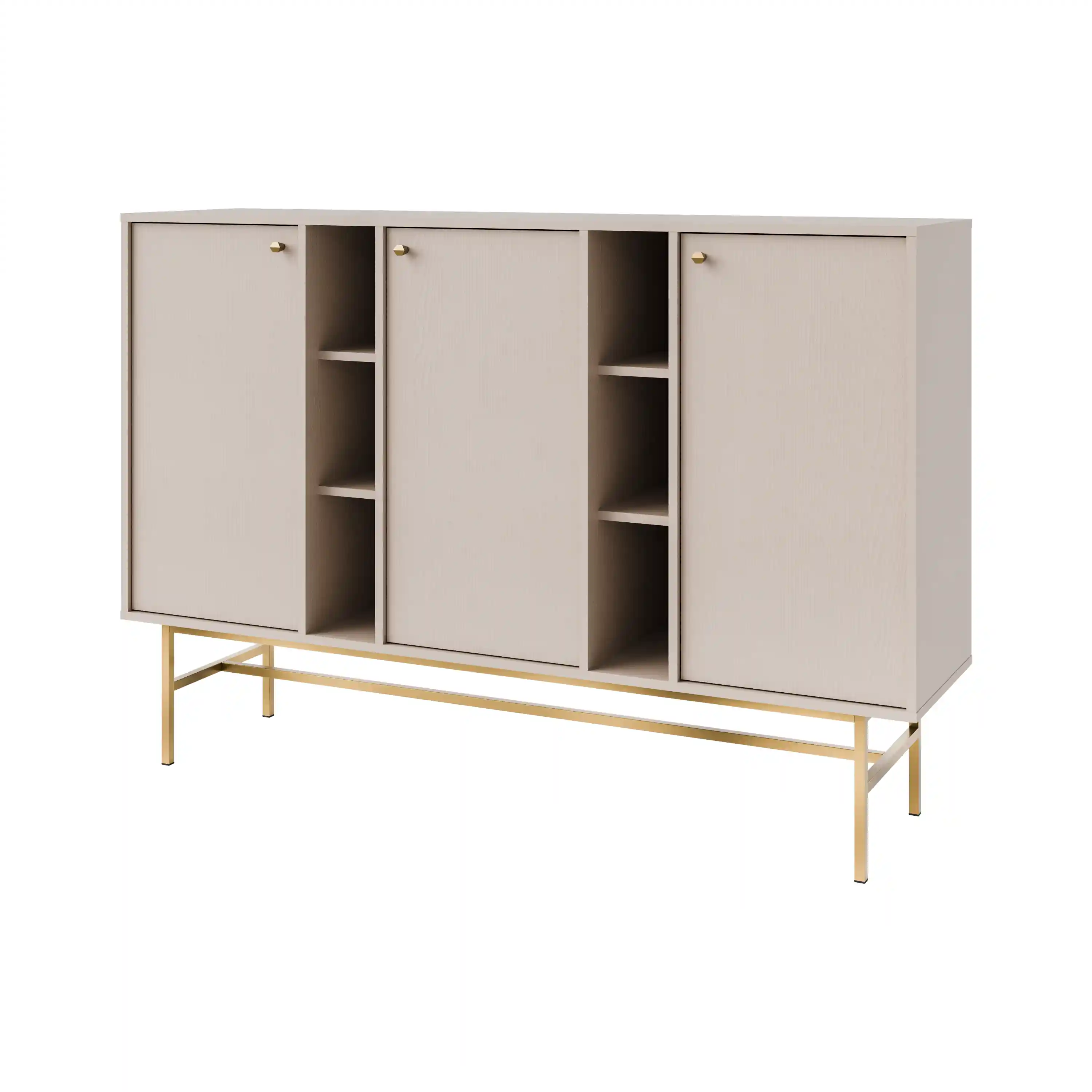 Komoda trzydrzwiowa do salonu Sakai 3F T823 Beżowy