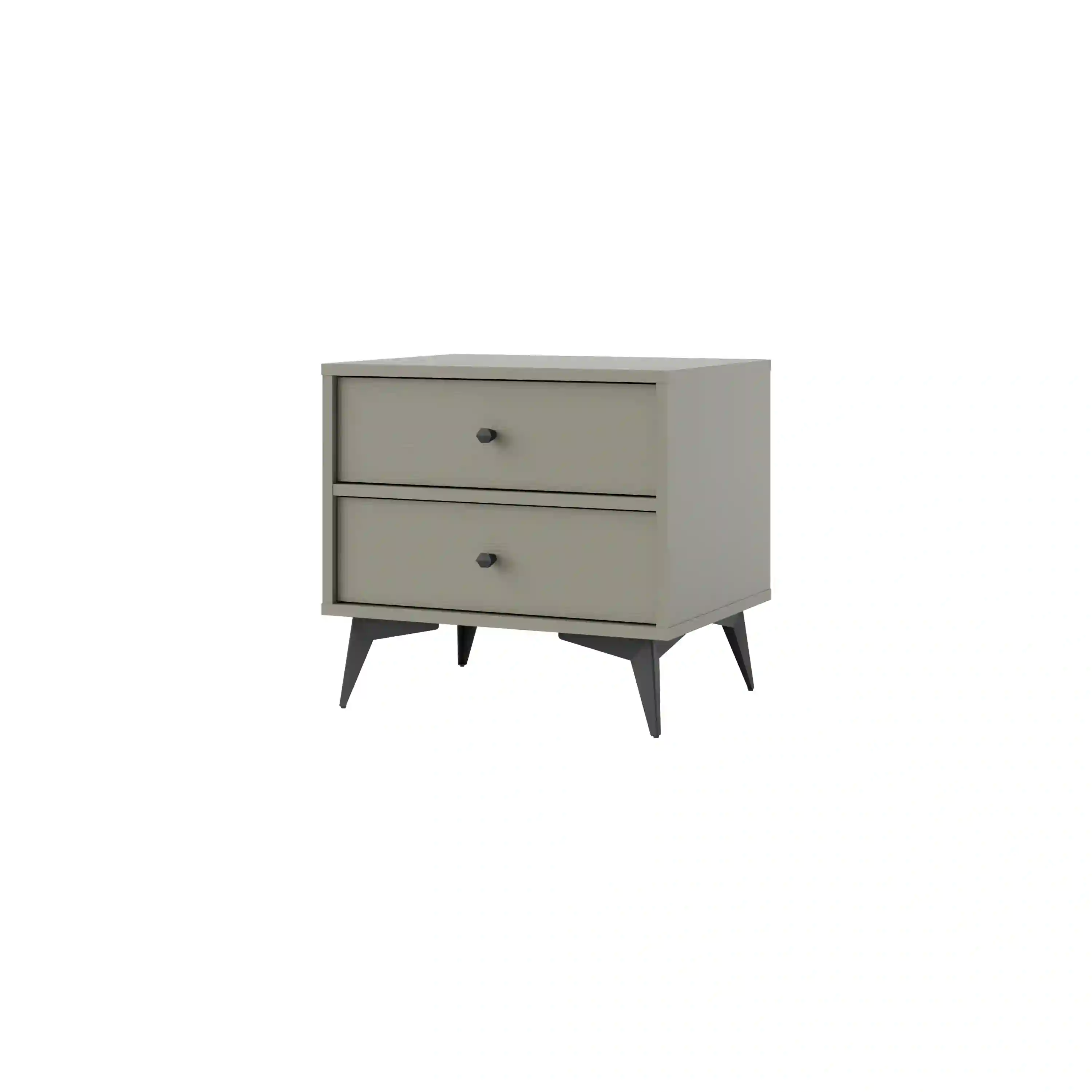 Stolik nocny z szufladami do sypialni Sakai 2S T801 Eukaliptus