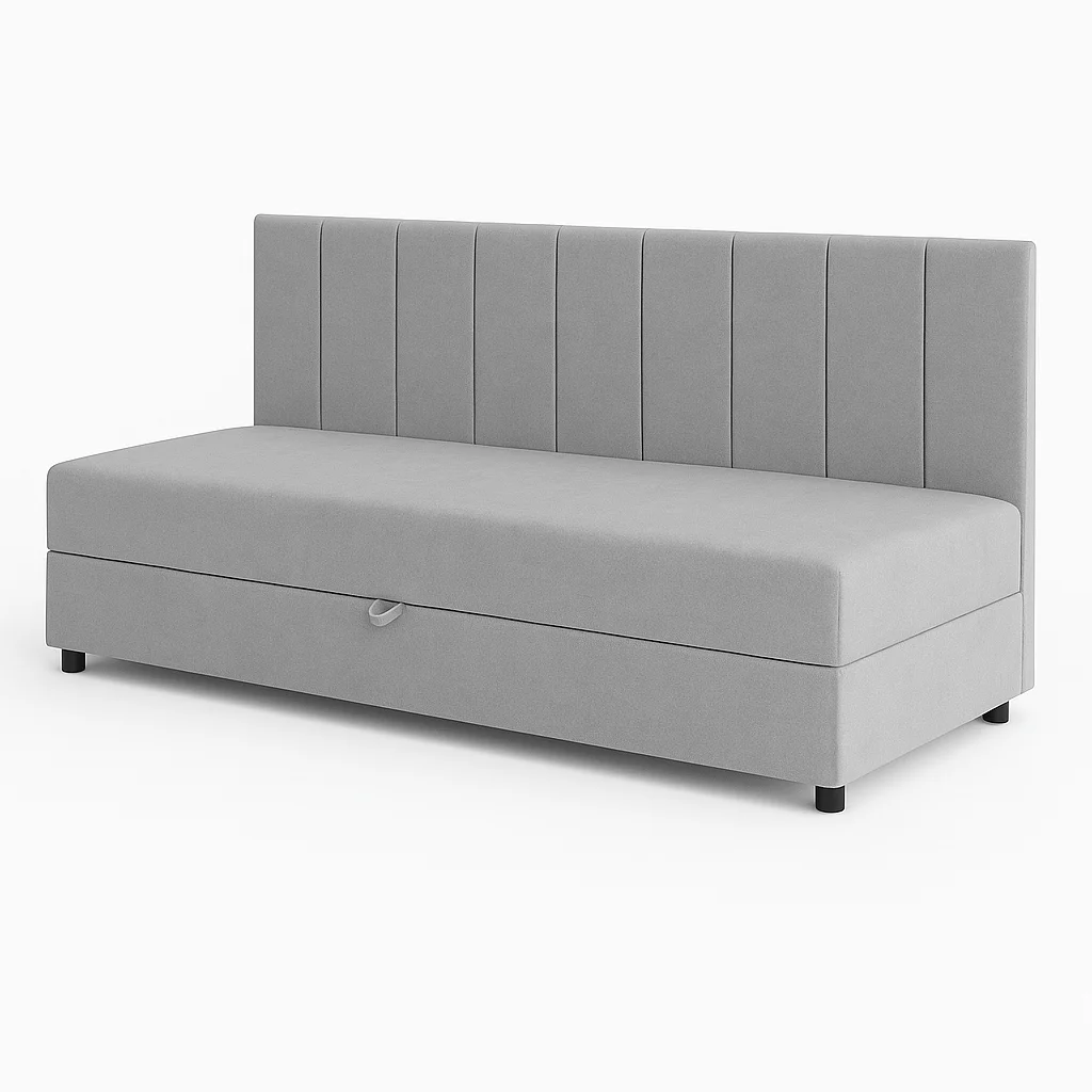 Tapczan łóżko jednoosobowe z pojemnikiem do salonu Sofaro 90x200 Miętowe