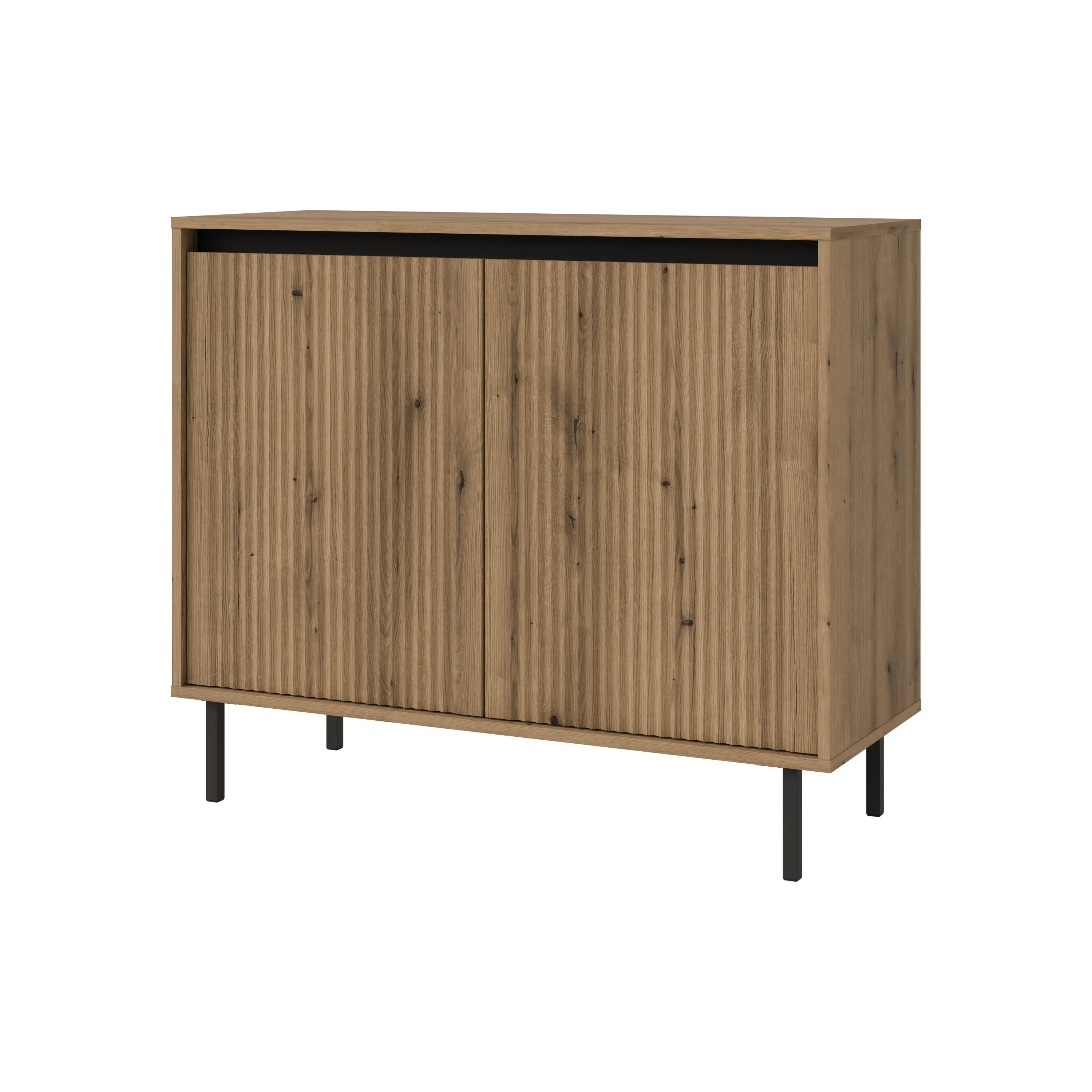 Komoda z ryflowanym frontem Yukashi 2F T812 dąb evoke