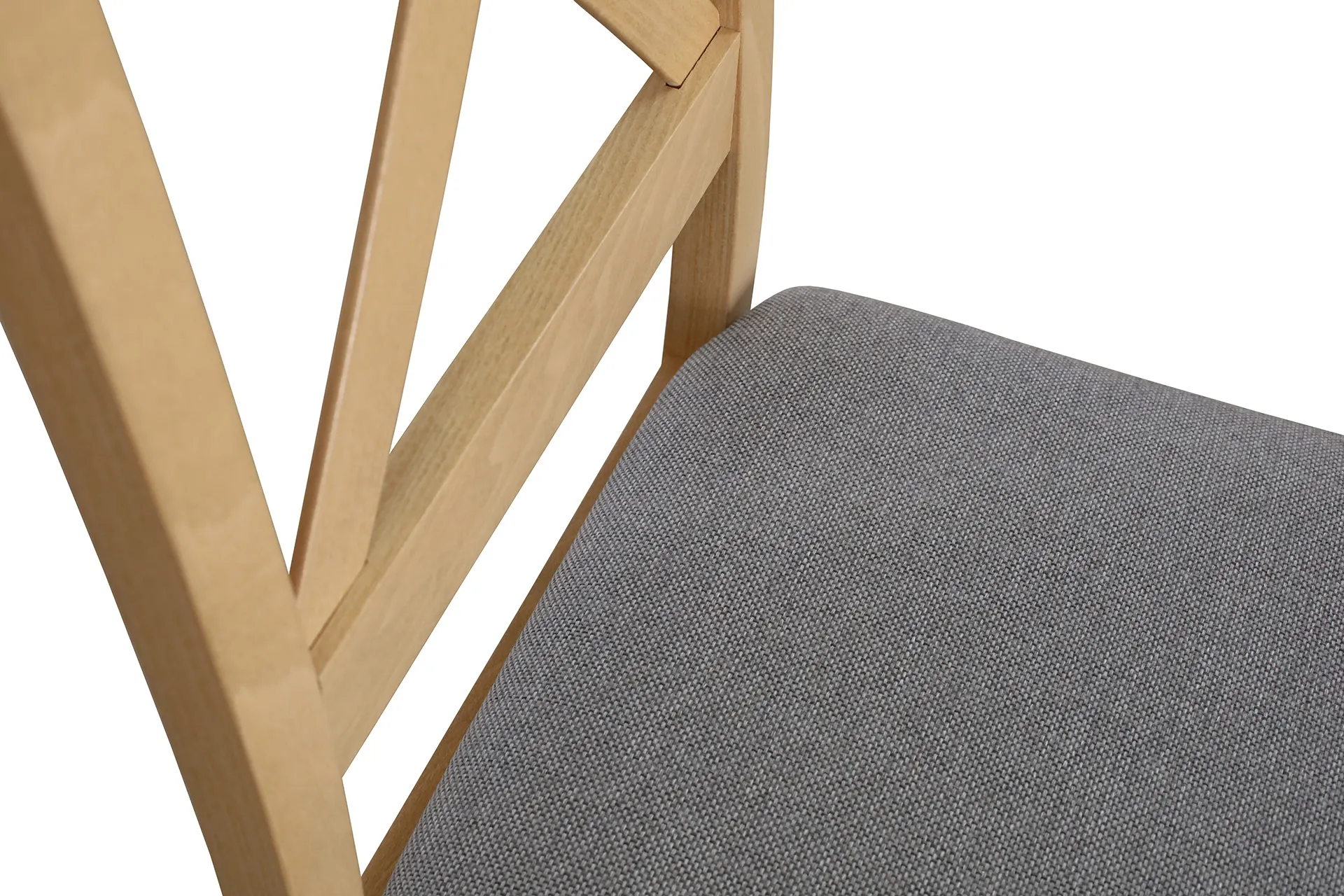 Zestaw 2x Krzesło krzyżak tapicerowane do jadalni Dąb Artisan/Szary