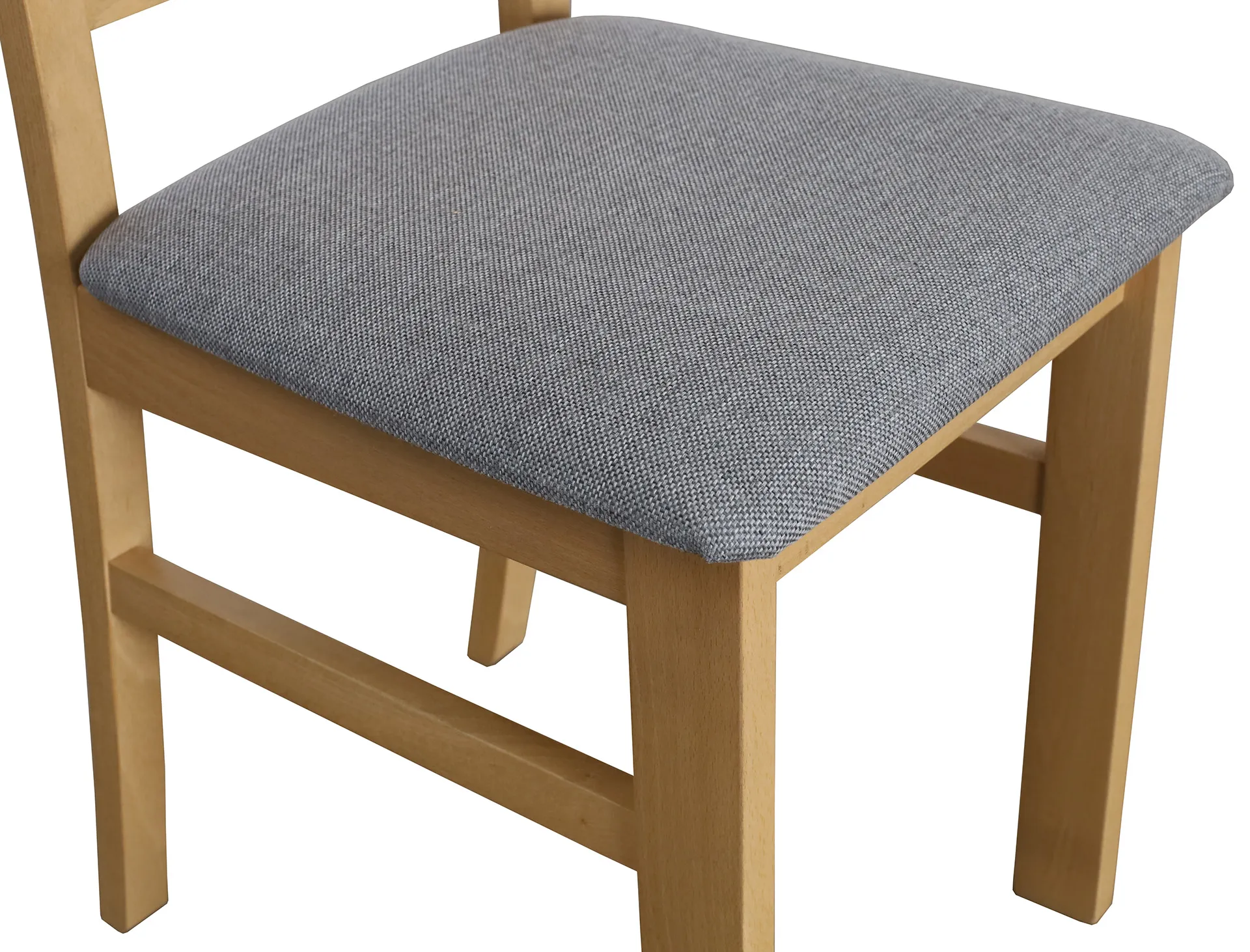 Zestaw 4x Krzesło krzyżak tapicerowane do jadalni Dąb Artisan/Szary