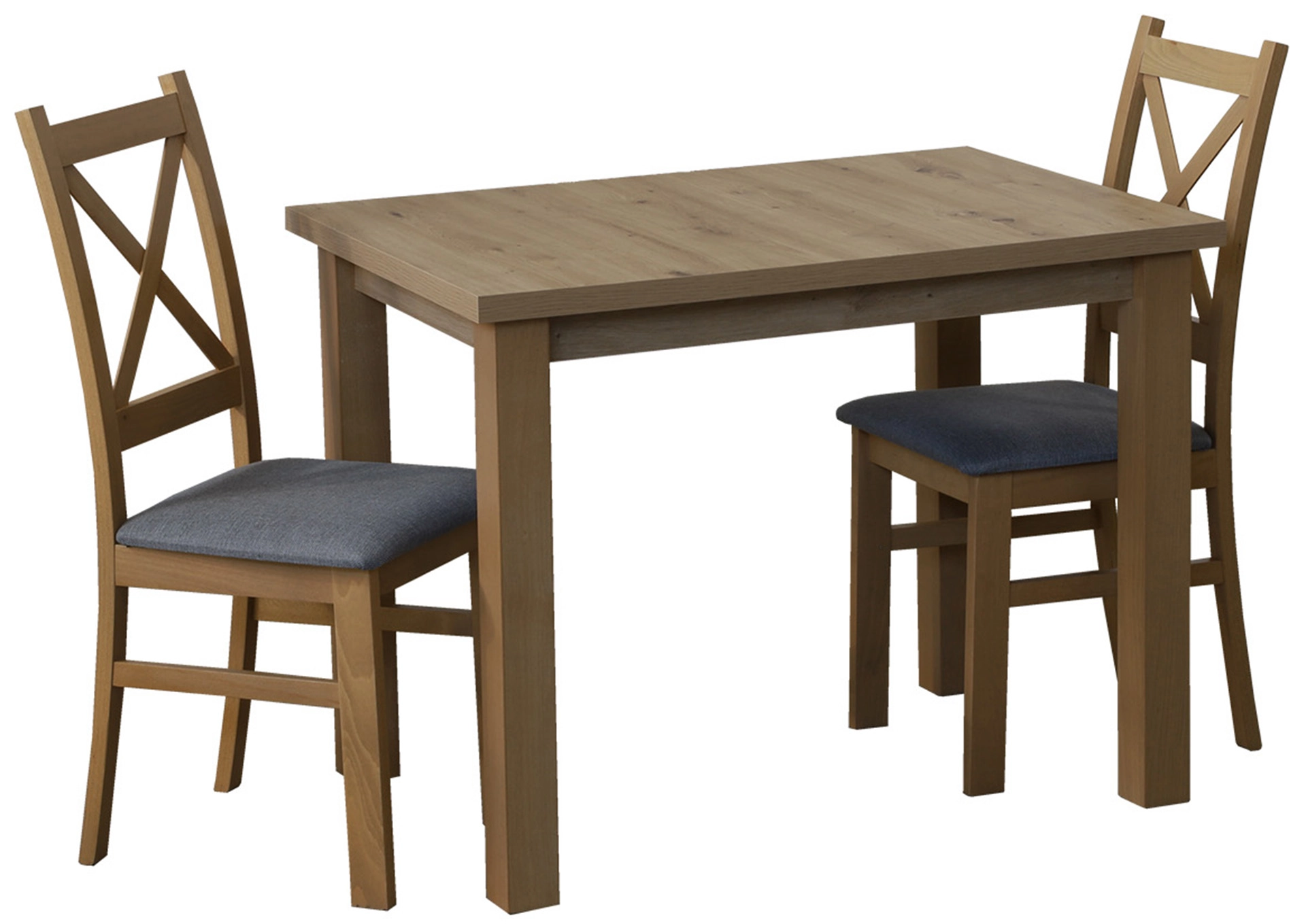 Komplet stół 100x70 z 2 krzesłami M007-2 Dąb Artisan