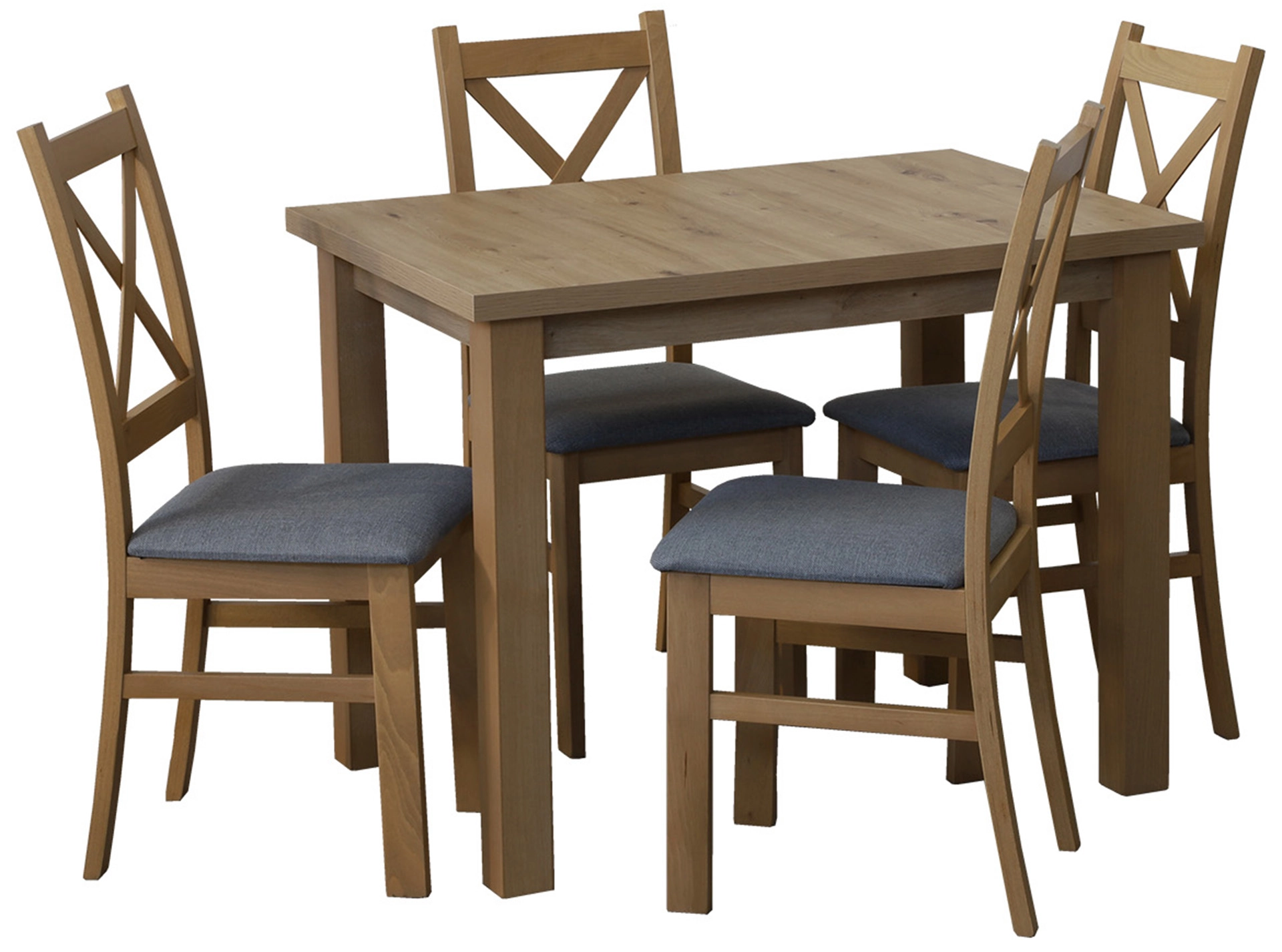 Komplet stół 100x70 z 4 krzesłami M007-4 Dąb Artisan