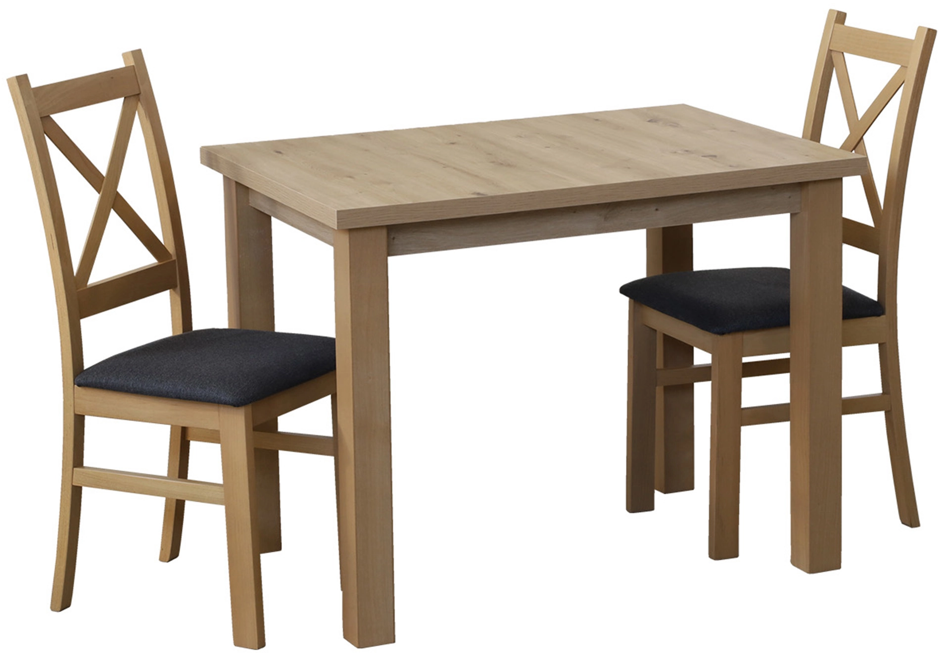 Komplet stół 100x70 z 2 krzesłami M010-2 Dąb Artisan