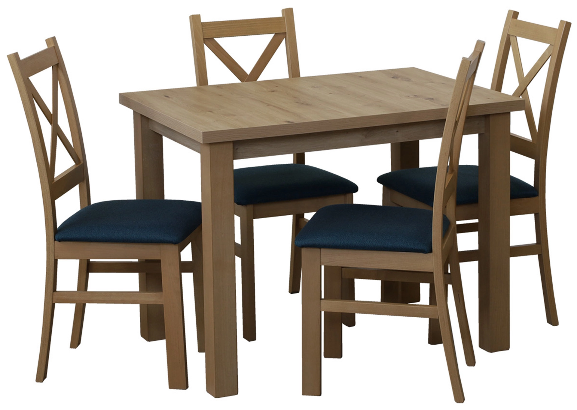 Stół 100x70 z 4 krzesłami M013-4 Dąb Artisan