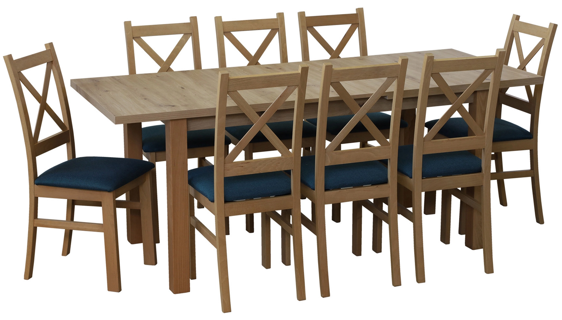 Zestaw stół rozkładany 150/190x80 z 4 krzesłami M015-4 Dąb Artisan