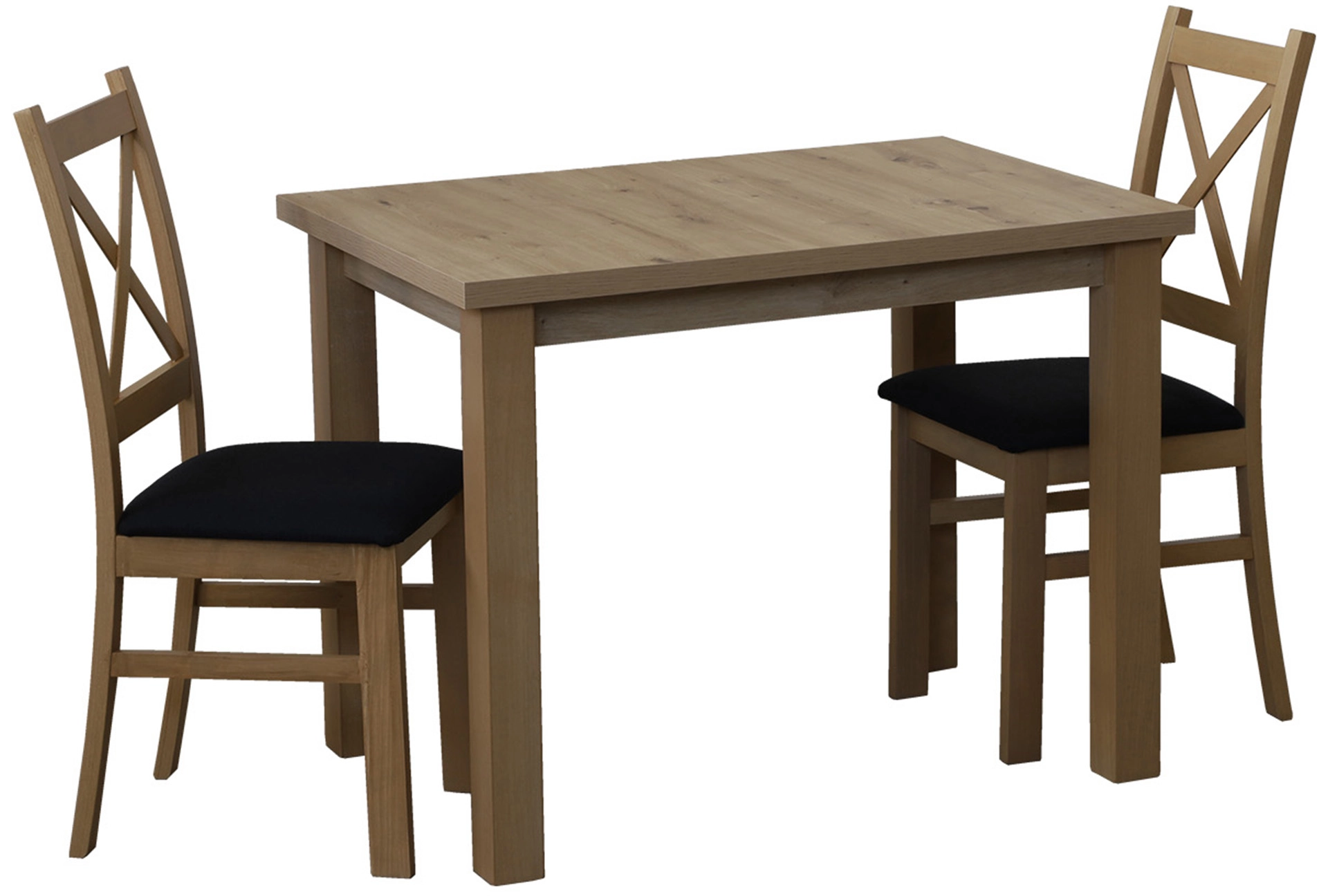 Stół 100x70 z 2 krzesłami M016-2 Dąb Artisan